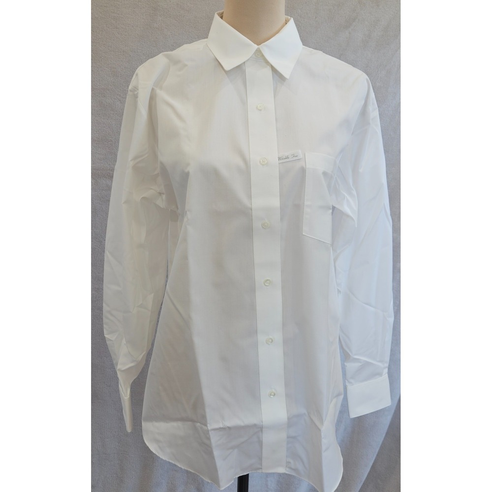Vintage Foxcroft White Oxford Button Down Shirt Size 10 Deadstock Y2K Long Sleev